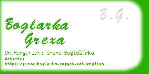boglarka grexa business card